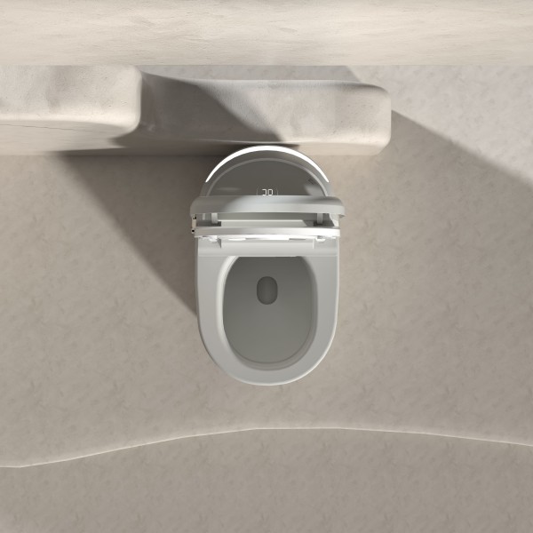 wc japonais aquacube vu du haut blanc