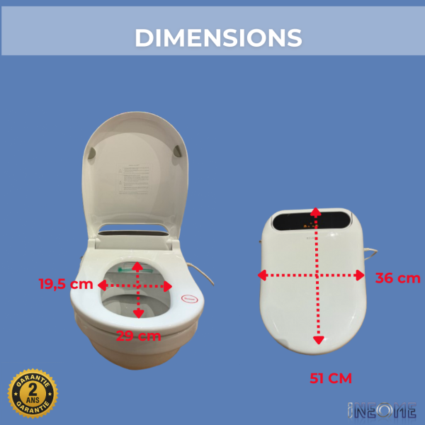 dimensions abattant japonais aquasens