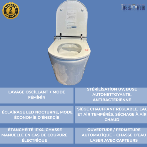 fonctionnalités wc japonais neowash