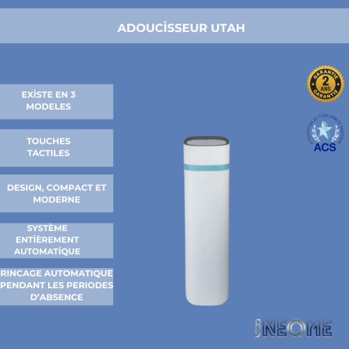 fonctionnalités et caractéristiques adoucisseur utah