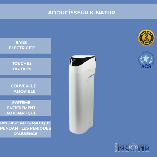 caractéristiques et fonctionnalités adoucisseurs K-NATUR