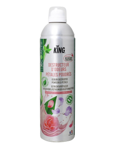 bouteille de destructeur d'odeur pétales de roses