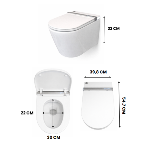 dimensions wc japonais aqualux